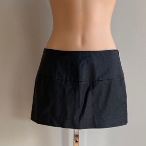 Vintage Bebe Charcoal Zippered Mini Skirt Size 0